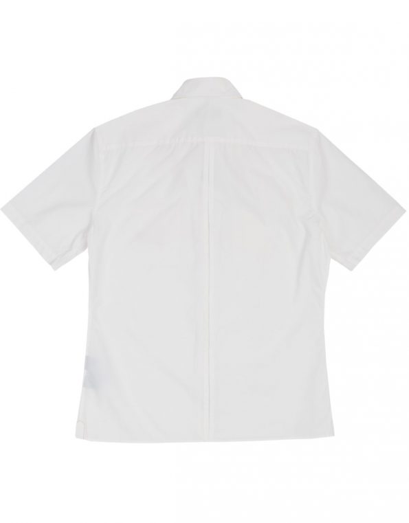 Suixtil Men's Brescia 100% Cotton Popelin Short Sleeve Race Shirt, Ice White