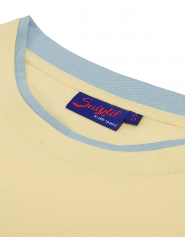 Suixtil Men's 100% Pima Cotton Cuba T-Shirt, Pale Yellow