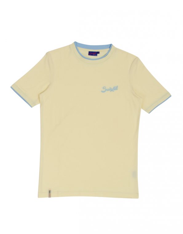 Suixtil Men's 100% Pima Cotton Cuba T-Shirt, Pale Yellow
