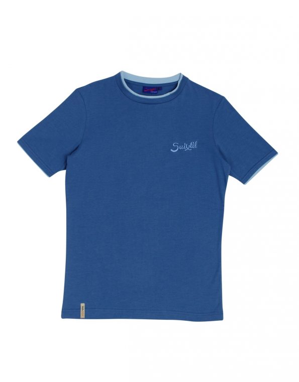 Suixtil Men's 100% Pima Cotton Cuba T-Shirt, Storm Blue