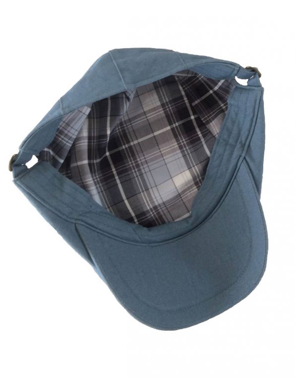 Suixtil Men's Linen-Mix Flat Cap, Emerald Green