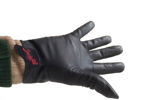 Suixtil Men's Gran Turismo cashmere & lamb leather Driving Gloves, Navy Blue