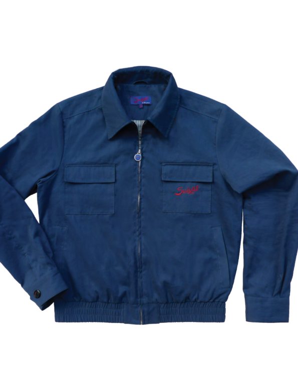 Suixtil Men's Monaco Bomber Jacket, Vintage Blue