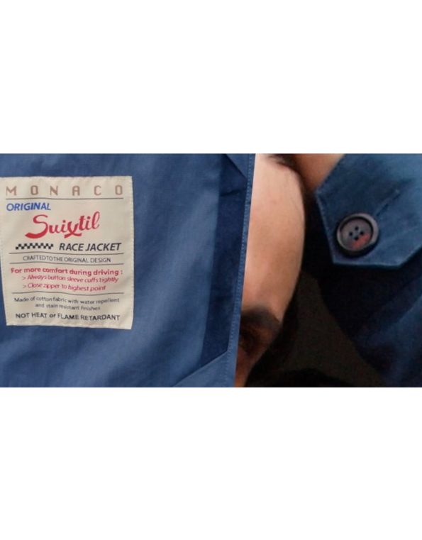 Suixtil Men's Monaco Bomber Jacket, Vintage Blue