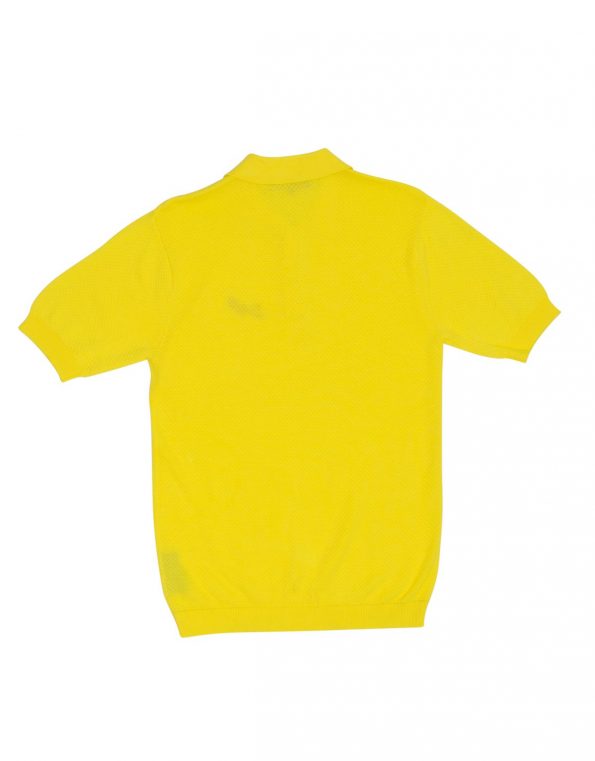 Suixtil Men's 100% Pima Cotton Nassau Short Sleeve Polo, Belgian Yellow