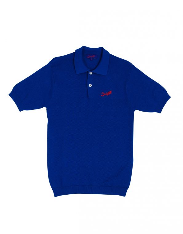 Suixtil Men's 100% Pima Cotton Nassau Short Sleeve Polo, Flash Blue