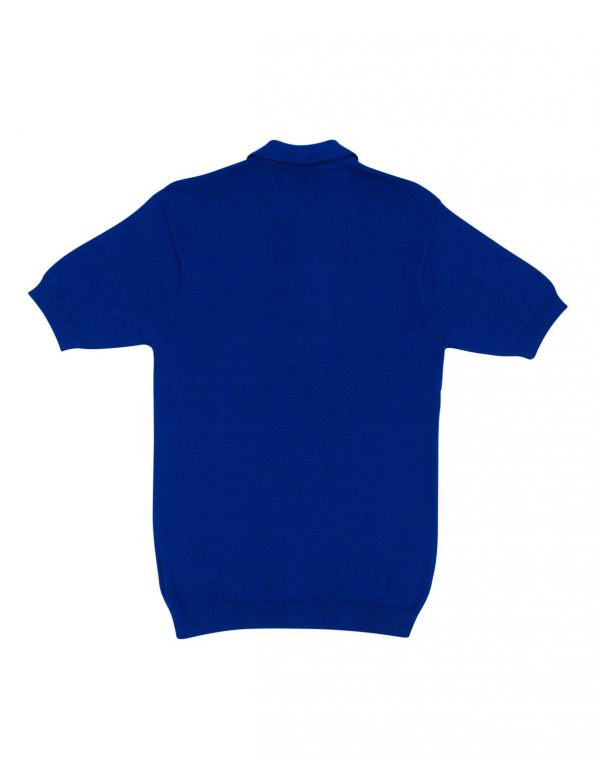 Suixtil Men's 100% Pima Cotton Nassau Short Sleeve Polo, Flash Blue