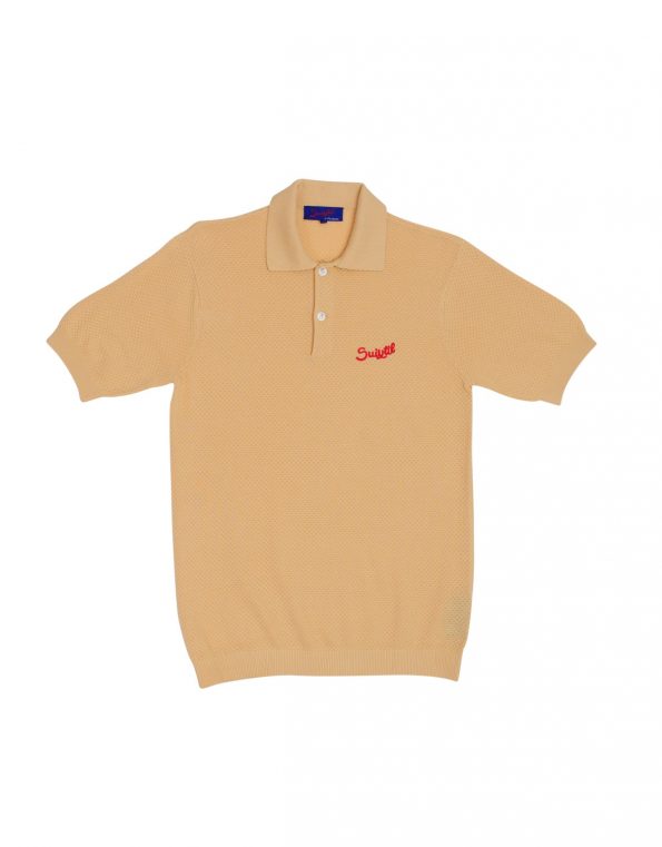 Suixtil 100% Pima cotton Nassau short sleeve polo, Gold