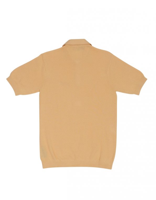 Suixtil 100% Pima cotton Nassau short sleeve polo, Gold
