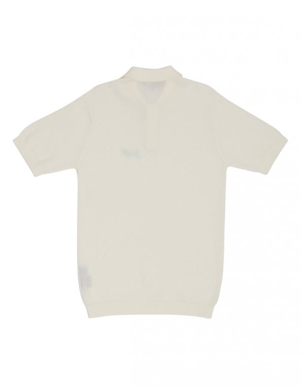 Suixtil Men's 100% Pima Cotton Nassau Short Sleeve Polo, Pure White