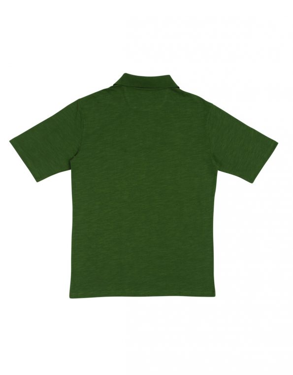 Suixtil 100% slub yarn cotton RIO short sleeve Polo,  Banking green