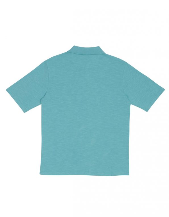 Suixtil Men's 100% Slub Yarn Cotton Rio Short Sleeve Polo, Fluid Green