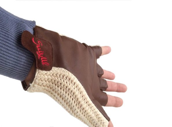 Suixtil Regularity lamb leather & cotton stringback Driving Gloves, Caramel