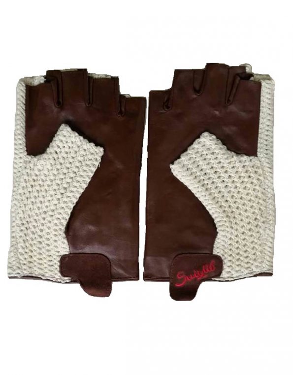 Suixtil Regularity lamb leather & cotton stringback Driving Gloves, Caramel