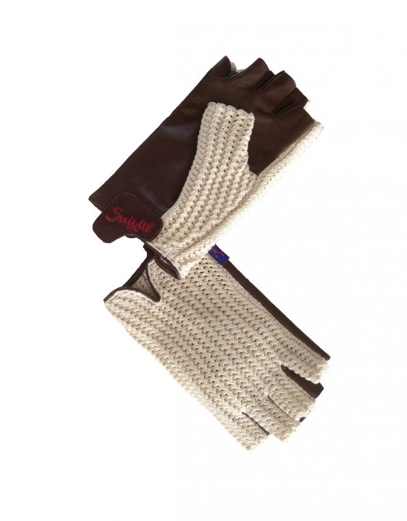 Suixtil Regularity lamb leather & cotton stringback Driving Gloves, Caramel