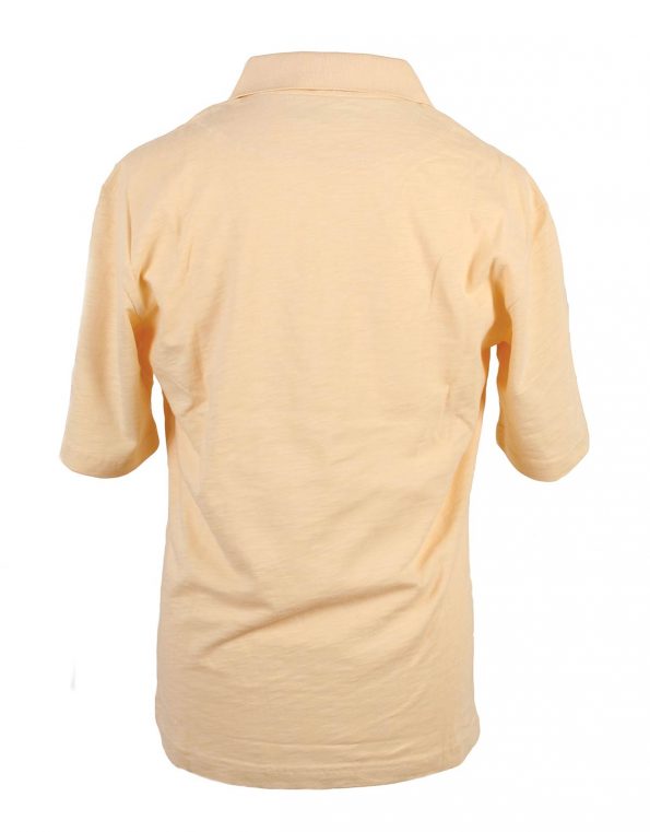 Suixtil Men's 100% Slub Yarn Cotton Rio Short Sleeve Polo, Light Yellow