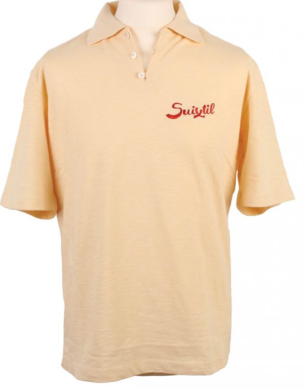 Suixtil Men's 100% Slub Yarn Cotton Rio Short Sleeve Polo, Light Yellow