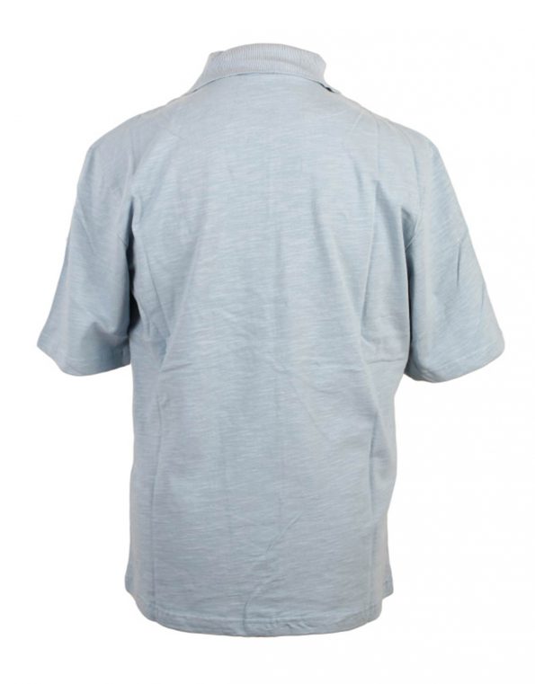 Suixtil Men's 100% Slub Yarn Cotton Rio Short Sleeve Polo, Light Blue