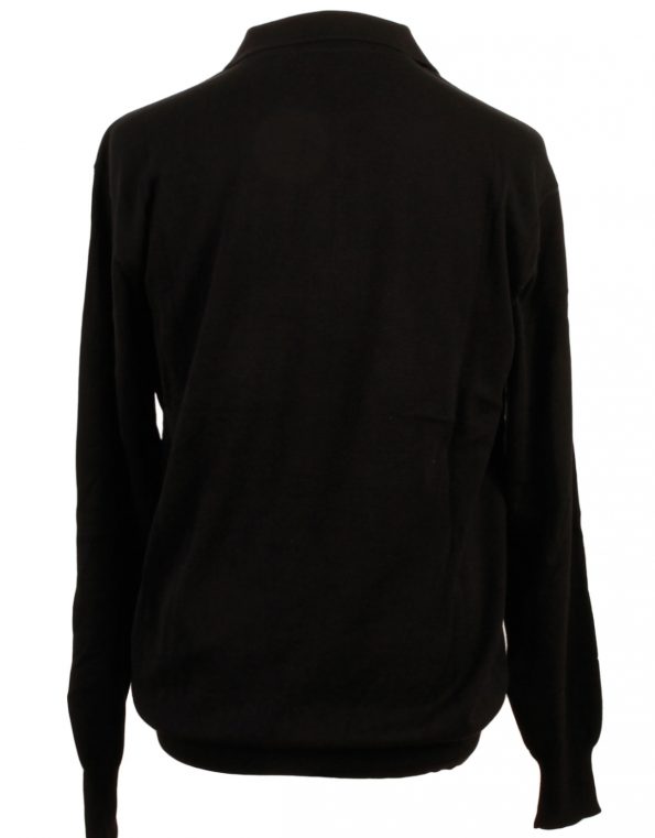 Suixtil Men's Targa 100% Pima Cotton Long Sleeve Sweater, Carbon Black