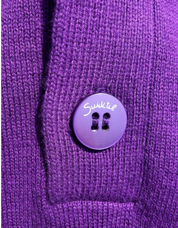 Suixtil Men's Targa 100% Pima Cotton Long Sleeve Sweater, Deep Purple