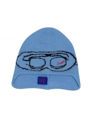 Suixtil Men's Cashmere & Wool Beanie Bonnet, Argentine Blue