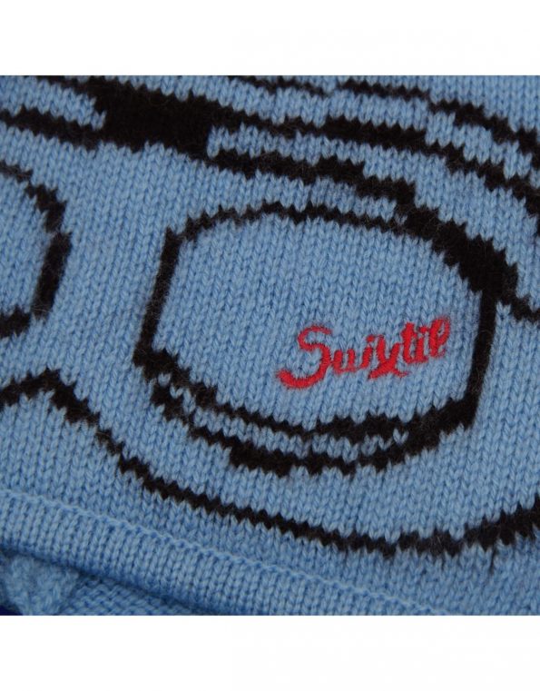 Suixtil Men's Cashmere & Wool Beanie Bonnet, Argentine Blue