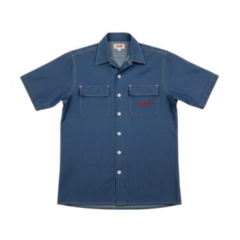 Suixtil Men's 100% Cotton Angouleme Short Sleeve Shirt, Denim
