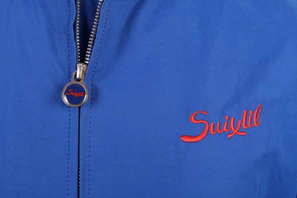 Suixtil Men's Barcelona Summer Racer Bomber Jacket, Electric Blue
