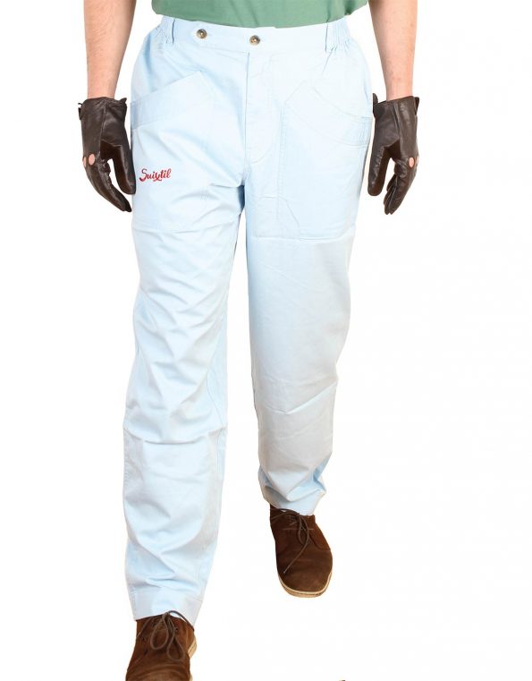 Suixtil Men's 100% Fine Cotton Twill Modena Race Pant, Argentine Blue