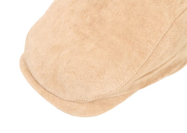 Suixtil Men's 100% Suede Flat Cap, Beige