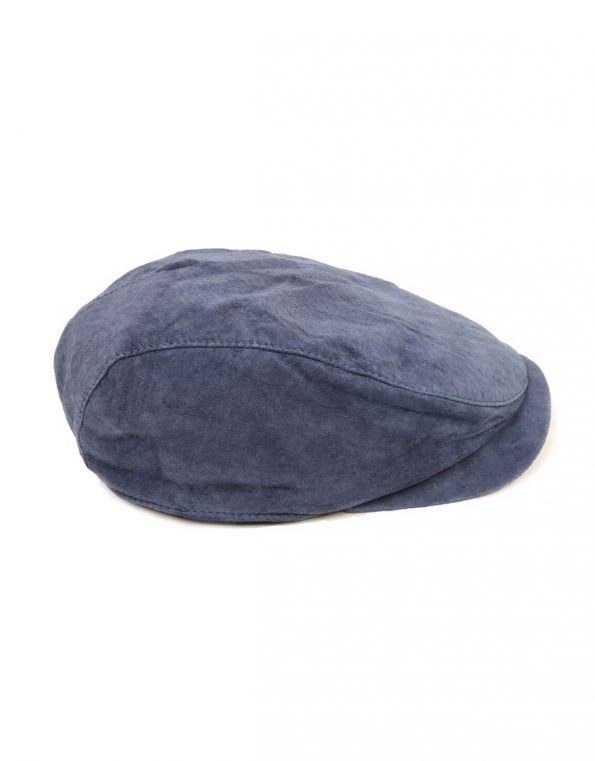 Suixtil Men's 100% Suede Flat Cap, Denim Blue