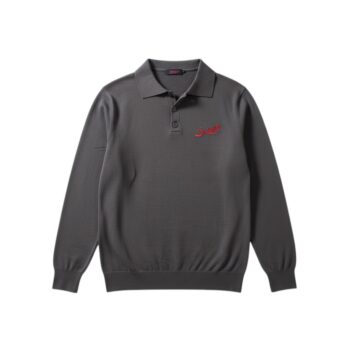 Suixtil Men's Targa 100% Pima Cotton Long Sleeve Sweater, Mid-Grey