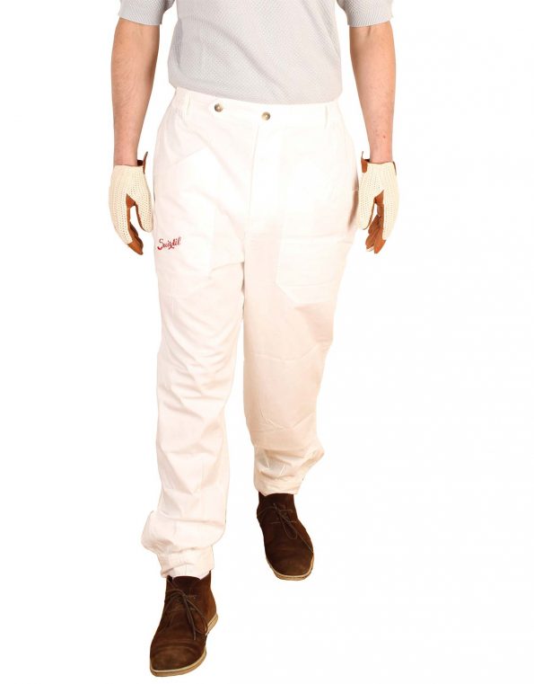 Suixtil Men's 100% Fine Cotton Twill Original Race Pant, German White