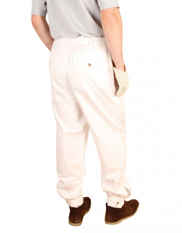 Suixtil Men's 100% Fine Cotton Twill Original Race Pant, German White