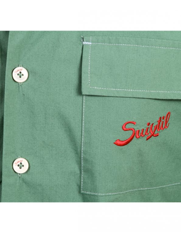 Suixtil Men's 100% Cotton Angouleme Short Sleeve Shirt, Fresh Green