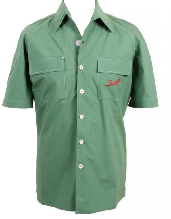 Suixtil Men's 100% Cotton Angouleme Short Sleeve Shirt, Fresh Green