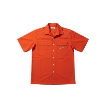 Suixtil Men's 100% Cotton Angouleme Short Sleeve Shirt, Rust orange