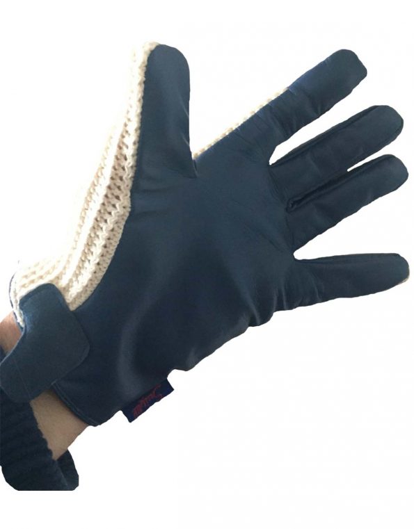 Suixtil Men's British racing green Grand Prix race leather & cotton stringback driving gloves