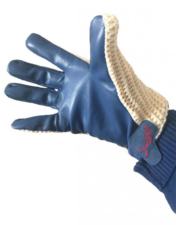 Suixtil Men's British racing green Grand Prix race leather & cotton stringback driving gloves
