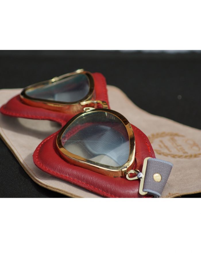 Lunettes De Course Suixtil "La Belle Vue" - Rouge Italien Vintage