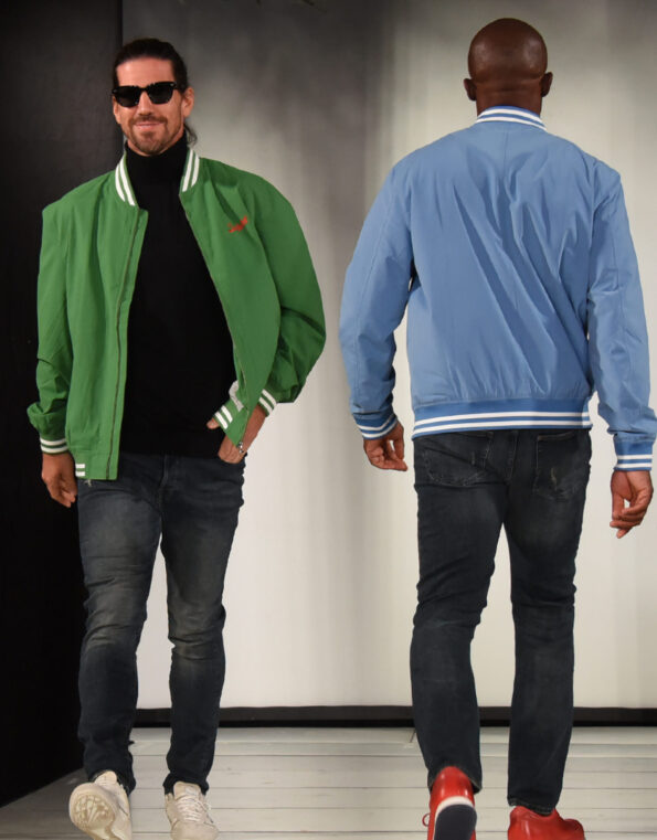 Suixtil Men's Barcelona Summer Racer Bomber Jacket, Bottle Green