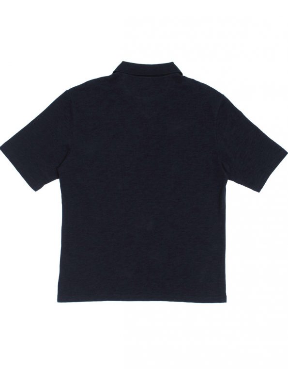 NEW Suixtil 100% slub yarn cotton RIO short sleeve Polo,  navy blue with red accents