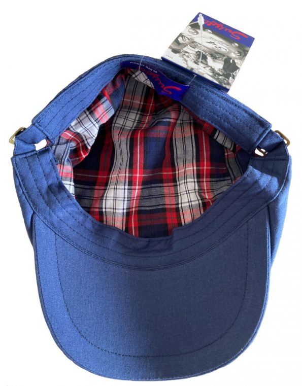 Suixtil Men's Linen-Mix Flat Cap, Navy blue