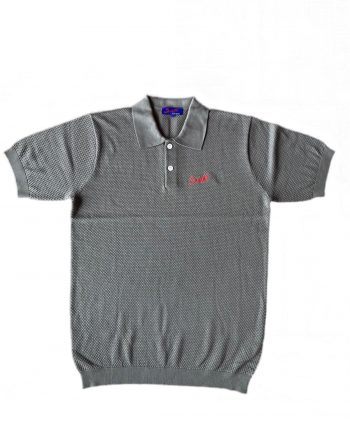 Graphite grey pima cotton Nassau short sleeve polo