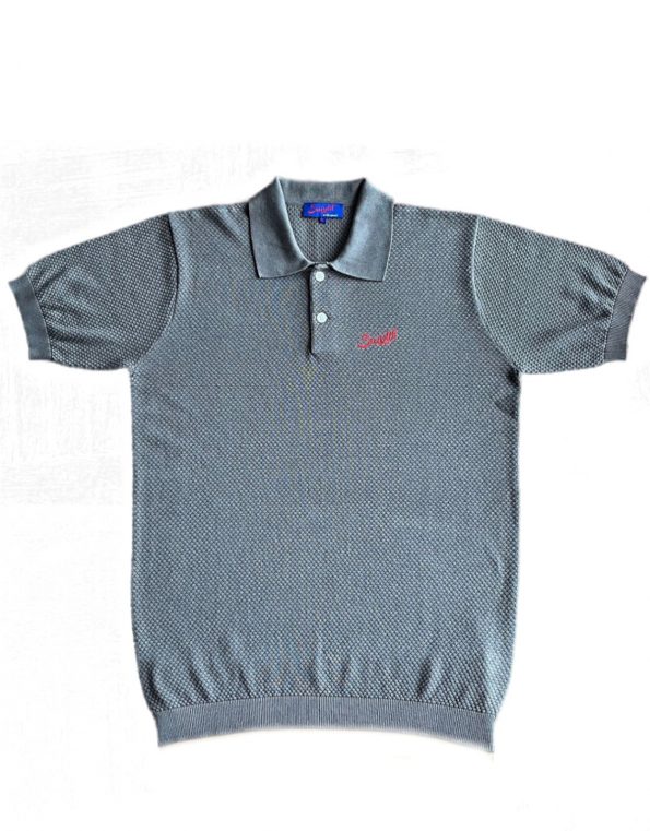 Suixtil 100% Pima cotton Nassau short sleeve polo, graphite grey