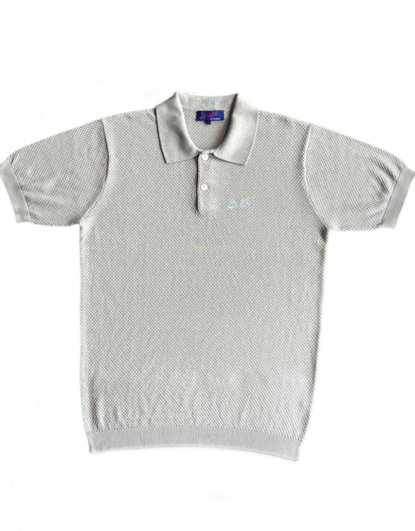 Suixtil 100% Pima cotton Nassau short sleeve polo, silver grey