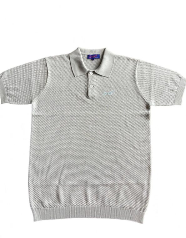Suixtil 100% Pima cotton Nassau short sleeve polo, silver grey