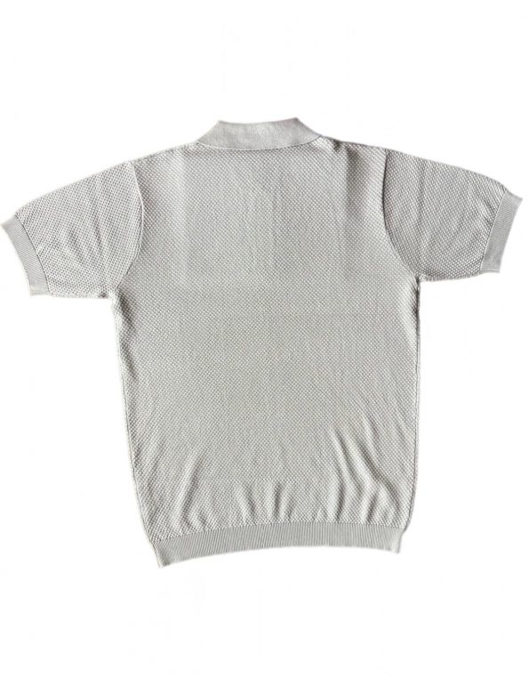 Suixtil 100% Pima cotton Nassau short sleeve polo, silver grey