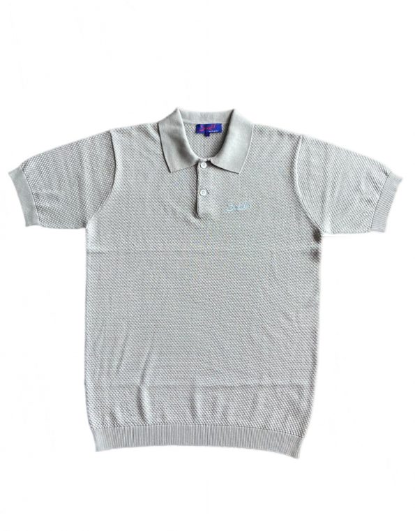 Suixtil 100% Pima cotton Nassau short sleeve polo, silver grey