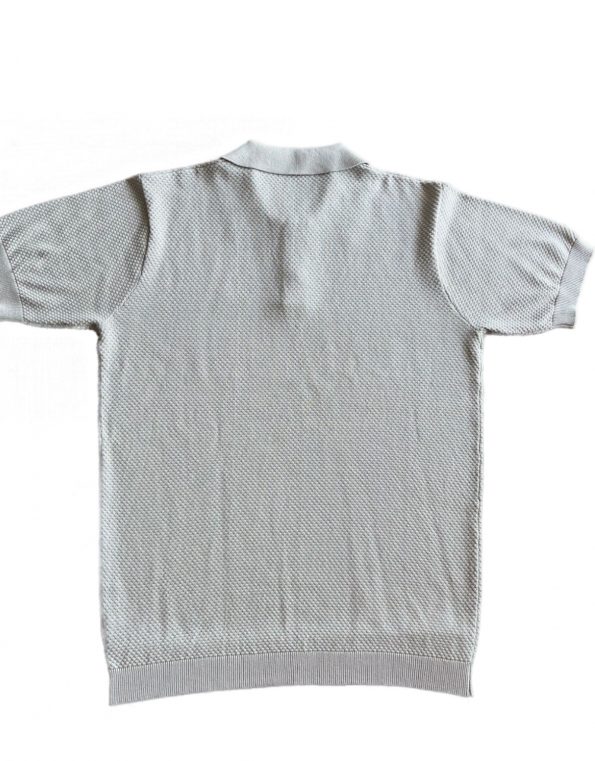 Suixtil 100% Pima cotton Nassau short sleeve polo, silver grey